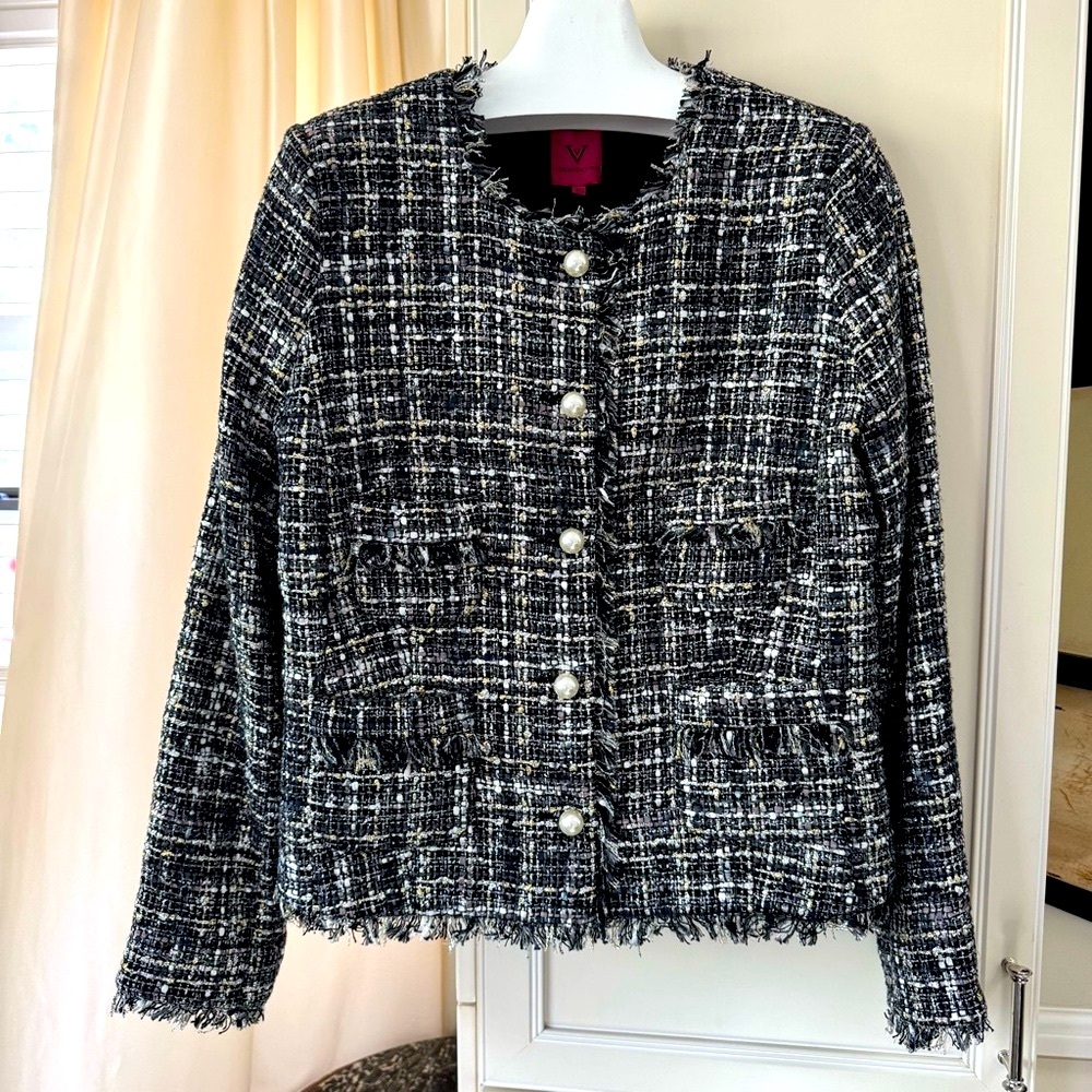Veronica Virta | Jacket | Black/White Tweed | XL